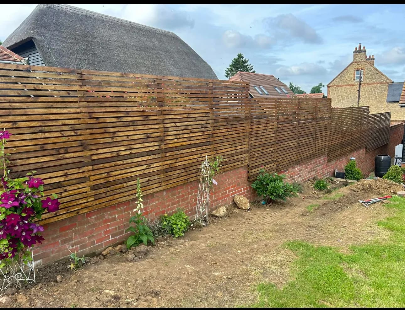 Contemporary Slatted Fencing